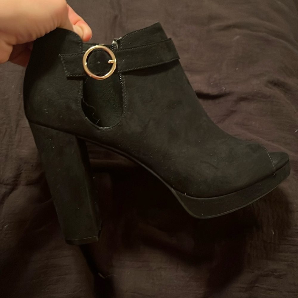 H&M Black Open Toe Heels